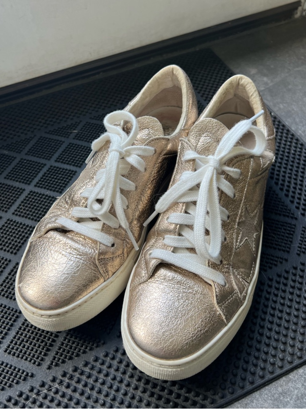 Metallic Gold Stokton Sneakers